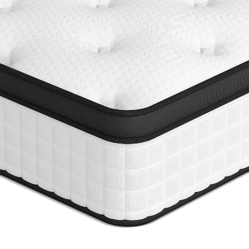 10" Queen Mattress, Innerspring Mattress w/Motion Isolation, Wrapped Pocket Coils, for Back Pain Relief, Cooling Gel Memory Foam