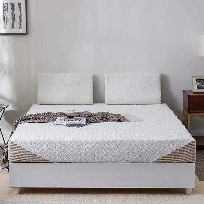 8 Inch Gel Memory Foam Mattress Twin Size, Medium Firm Pressure Relieving, Breathable Removable Quilted White Cover