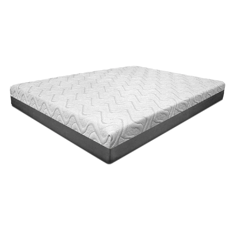 ACME Opal Eastern King Mattress, White and Gray Fabric