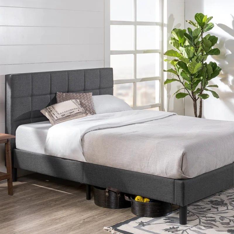 Cardington Padded Upholstered Bed Frame with Headboard