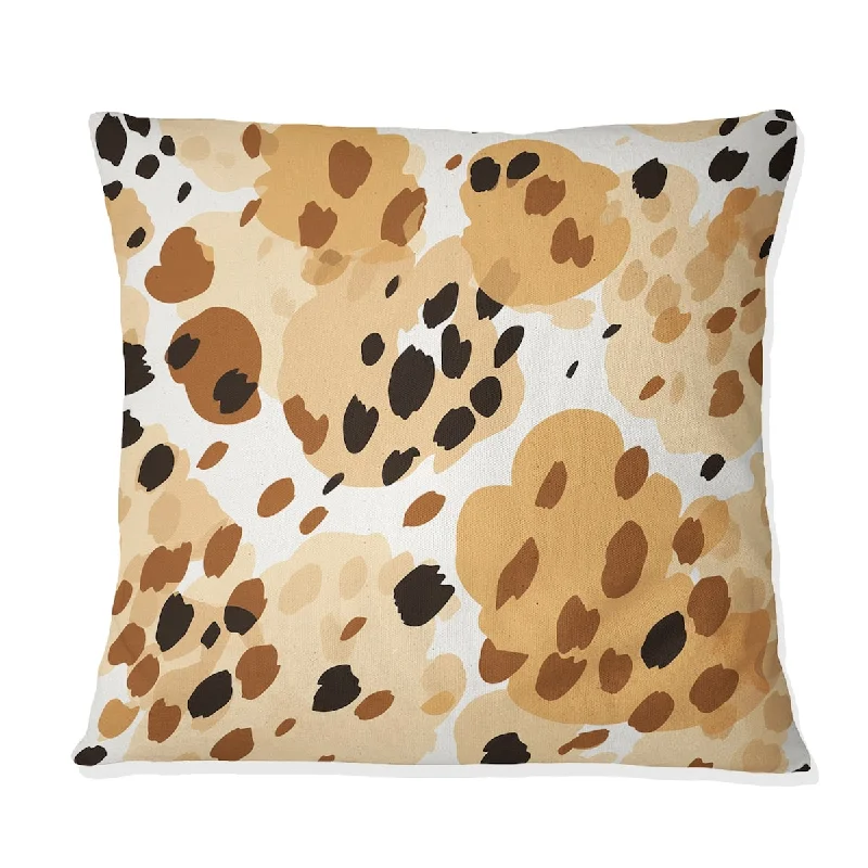 Designart "Abstract Paw Print Patterning II" Abstract Printed Throw Pillow