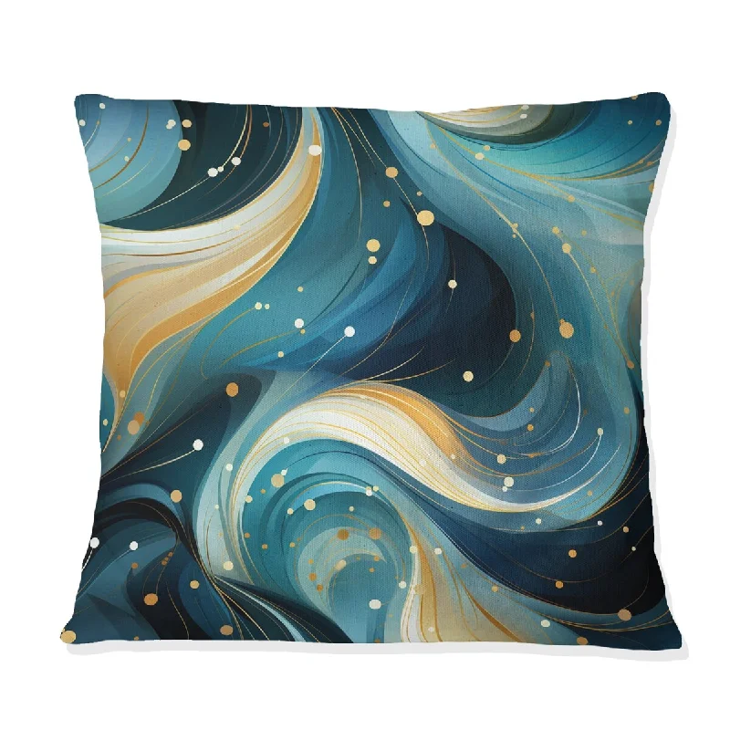 Designart "Blue Celestial Geometry Geometric I" Geometric Printed Throw Pillow