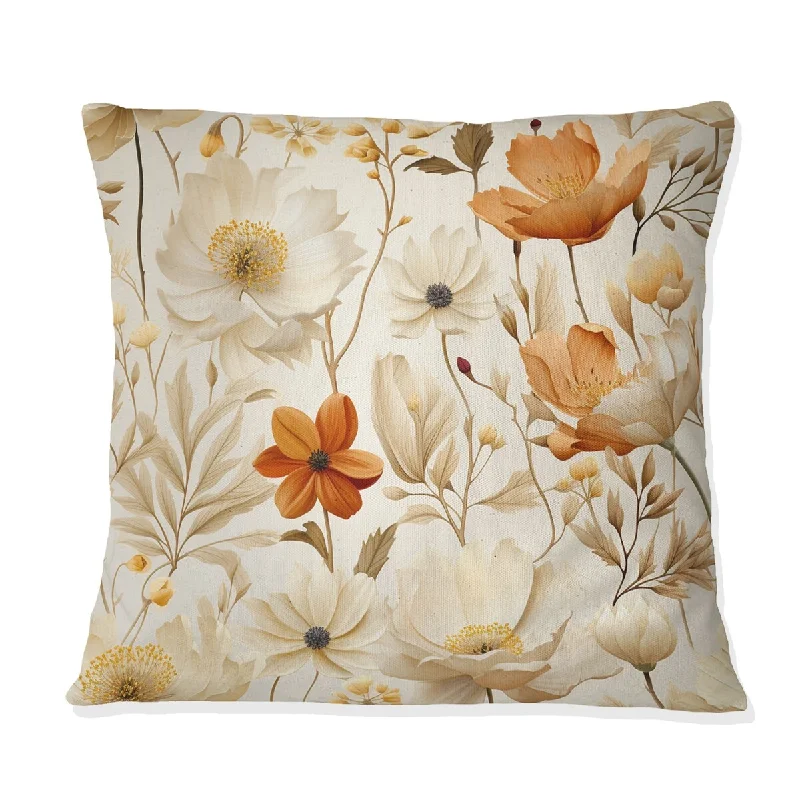 Designart "Botanical Impressions II" Plants Printed Throw Pillow