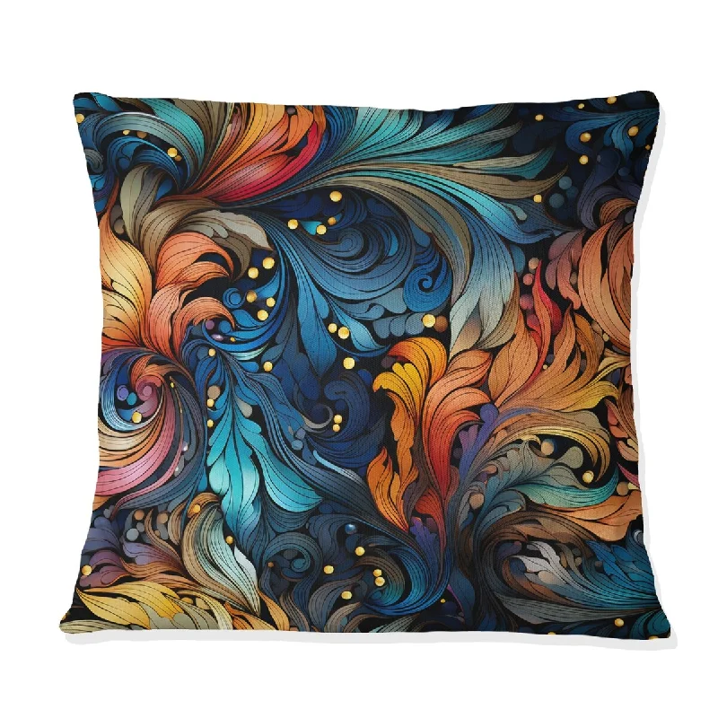 Designart "Celestial Essence Paisley Pattern I" Paisley Printed Throw Pillow