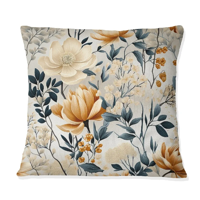 Designart "Coastal Retreat II" Plants Printed Throw Pillow