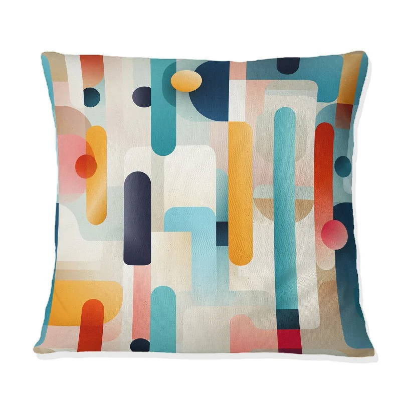 Designart "Contemporary Abstraction" Geometric Printed Throw Pillow