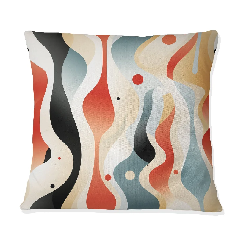 Designart "Contemporary Neutrals II" Abstract Printed Throw Pillow