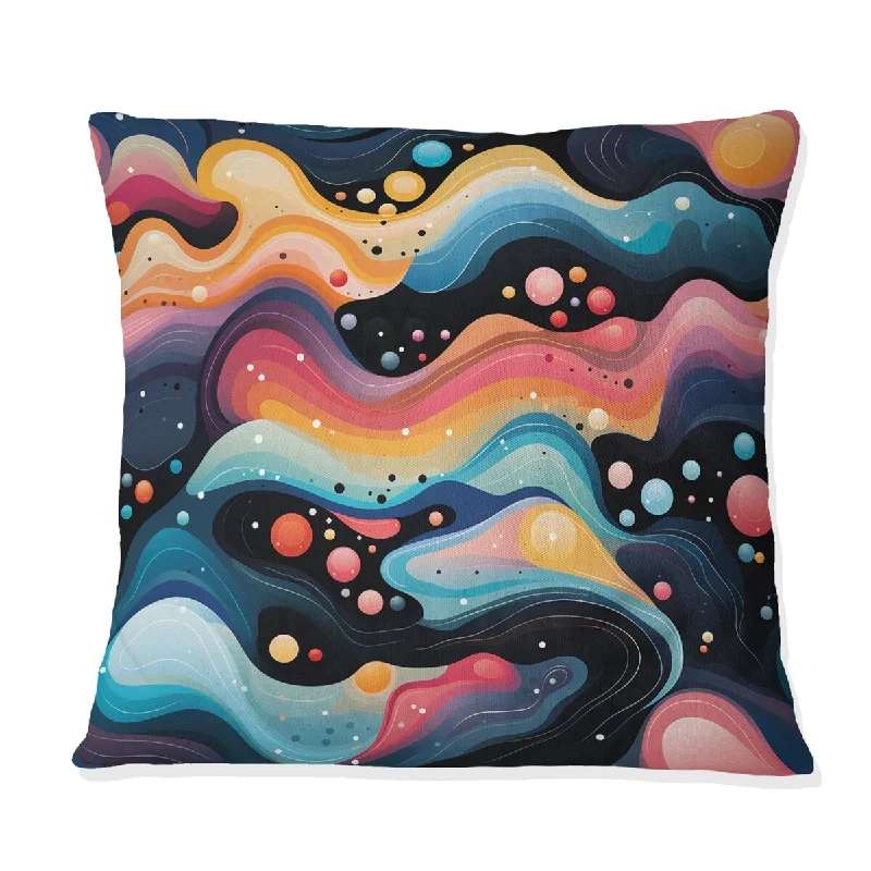 Designart "Cosmic Harmony V" Abstract Printed Throw Pillow