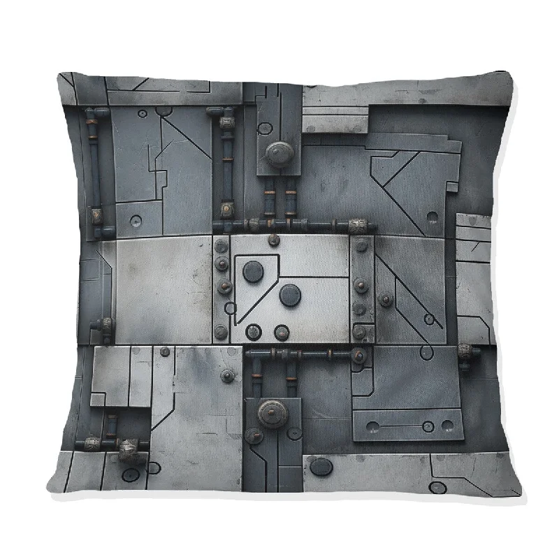 Designart "Industrial Concrete I" Geometric Printed Throw Pillow