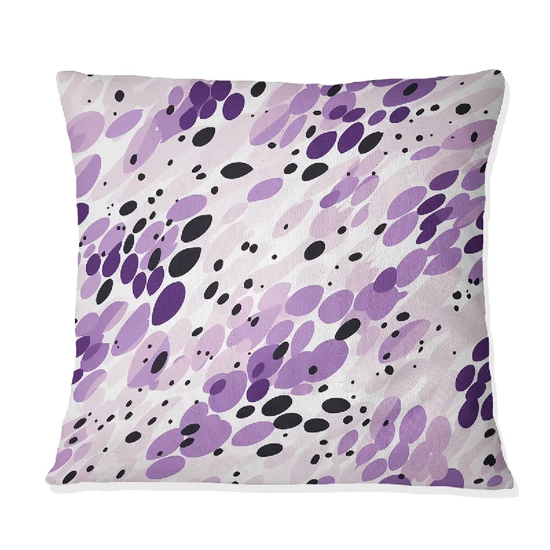 Designart "Lilac Seamless Purple Waves II" Abstract Printed Throw Pillow