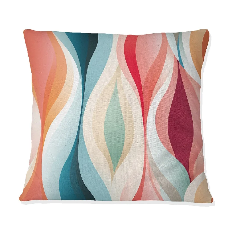 Designart "Modern Zen I" Striped Printed Throw Pillow