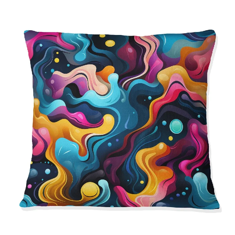 Designart "Multicolor Popart Playful Matrix VI" Pop Art Printed Throw Pillow