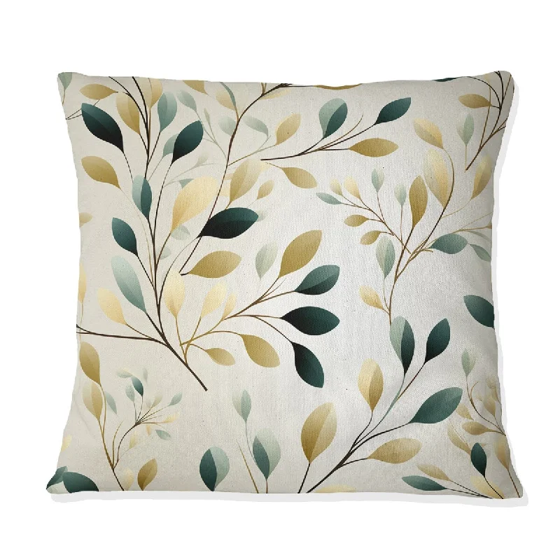 Designart "Organic Zen IV" Botanical Printed Throw Pillow