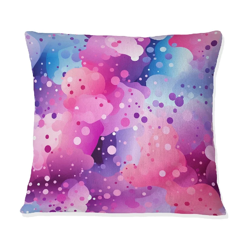 Designart "Popart Dotted Gradient I" Polka Dots Printed Throw Pillow