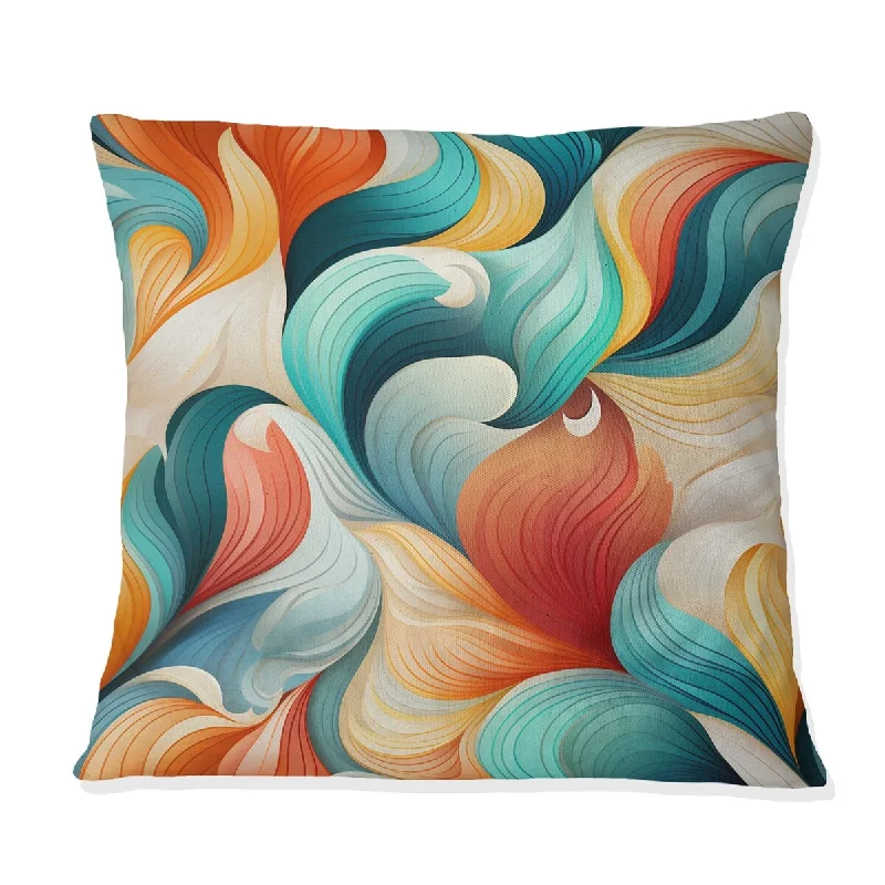 Designart "Renewed Energy Mediation II" Geometric Printed Throw Pillow