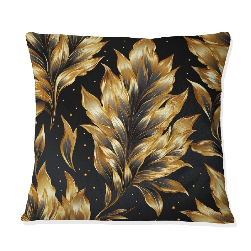 Designart "Royal Gilded Ikat Reverie Celebrate II" Ikat Printed Throw Pillow