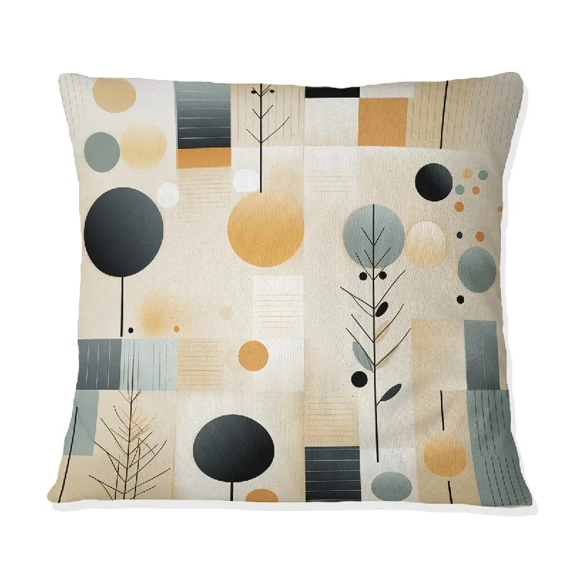 Designart "Scandinavian Harmony I" Geometric Printed Throw Pillow