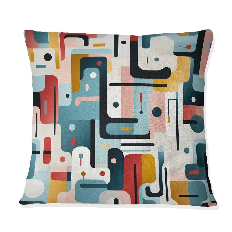 Designart "Urban Abstraction V" Geometric Printed Throw Pillow