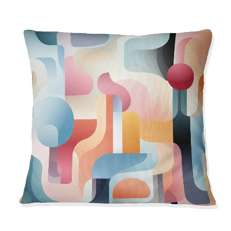 Designart "Urban Muted Tones III" Geometric Printed Throw Pillow