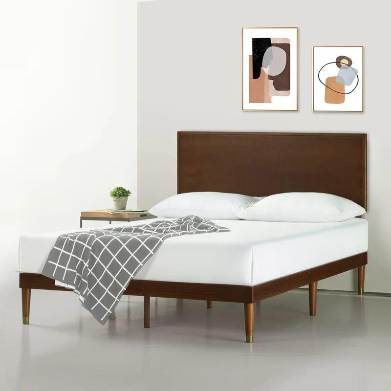 Kiesel Solid Wood Bed Frame with Headboard