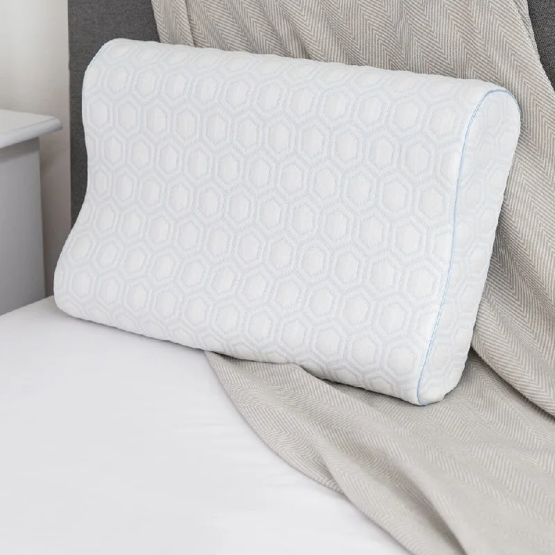 Luxury Gel-Infused Memory Foam King Contour Bed Pillow