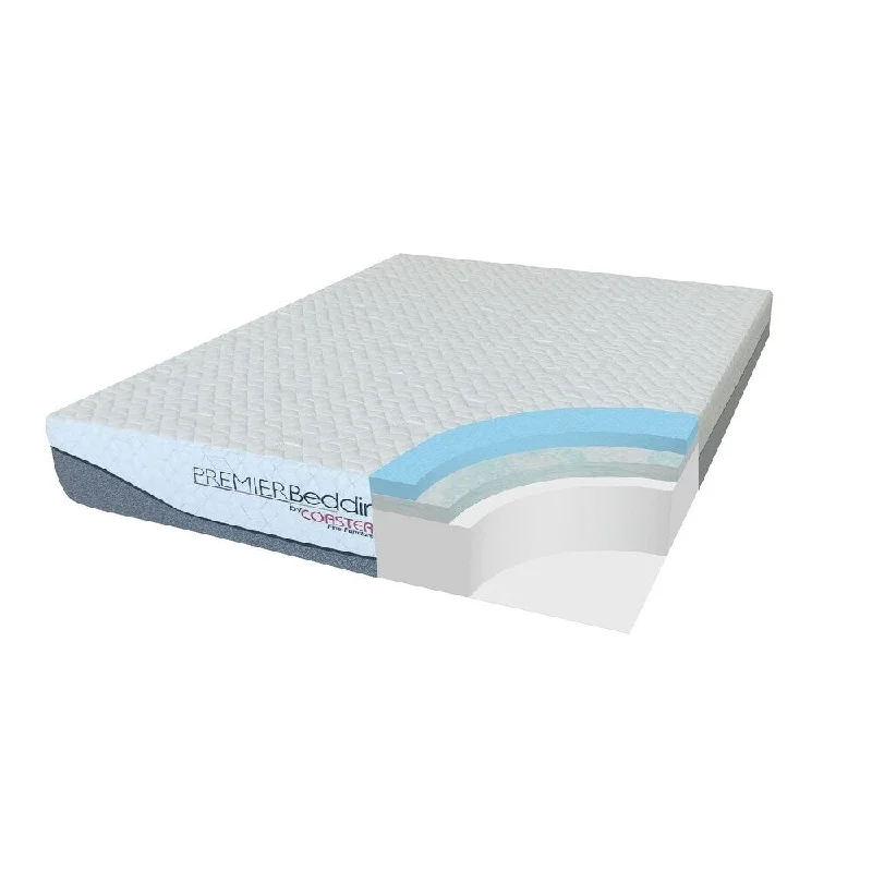 Madigan Grey and White 10-inch Memory Foam Mattress