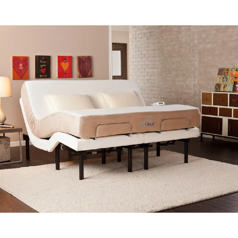 myCloud Adjustable Bed California King-size with 10-inch Gel Infused Memory Foam Mattress