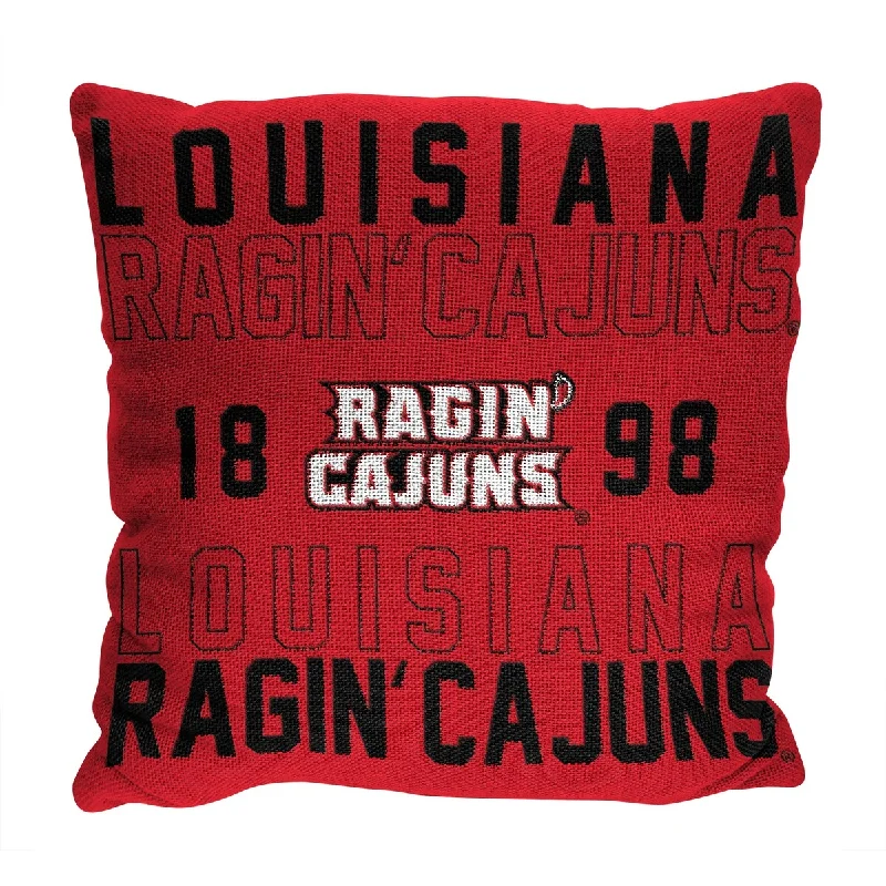 NCAA Louisiana Ragin' Cajuns Stacked 20 Inch Pillow