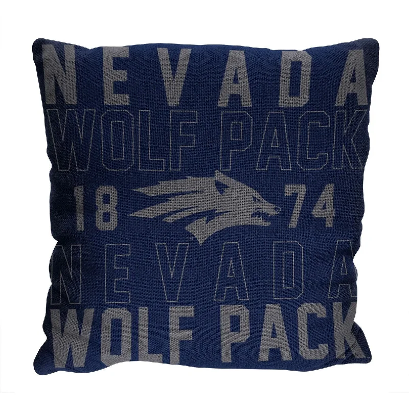 NCAA Nevada Wolf Pack Stacked 20 Inch Pillow