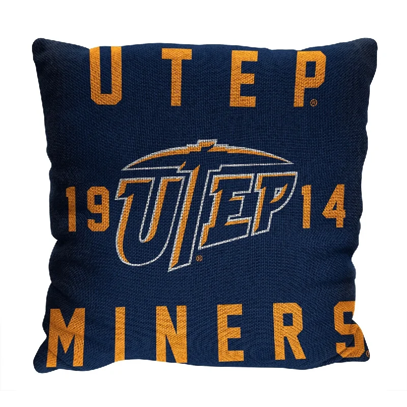 NCAA UTEP Miners Stacked 20 Inch Pillow