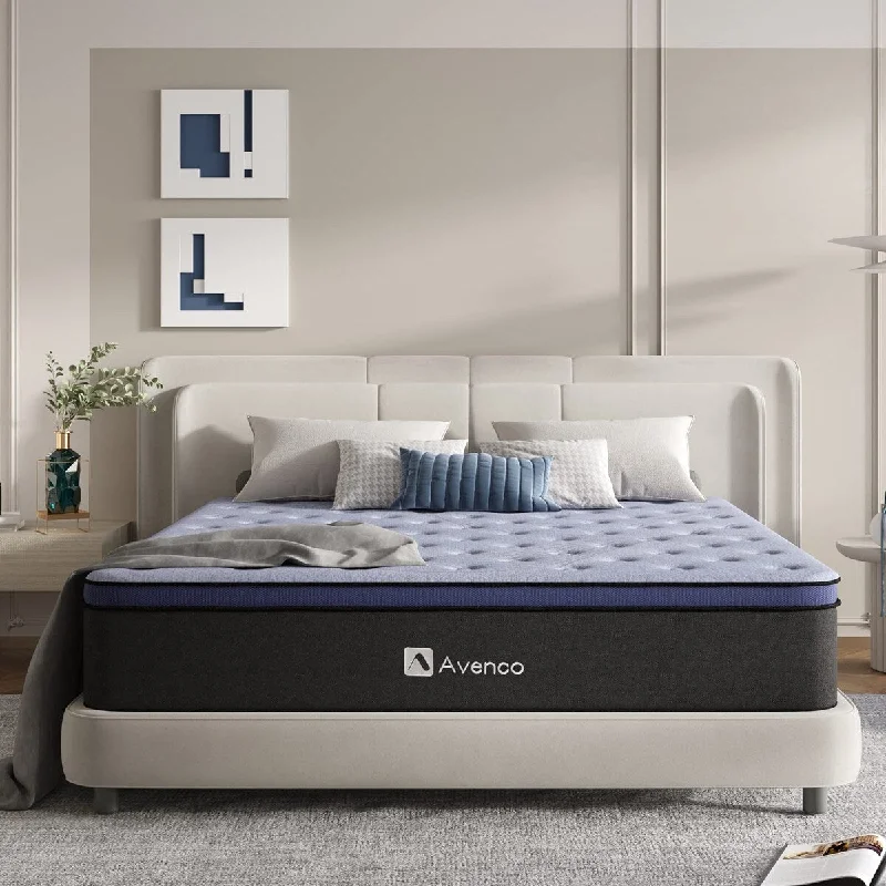 Queen Mattress, 12 Inch, Bamboo Charcoal Memory Foam, CertiPUR-US, Medium Firm, Pocketed Coil System