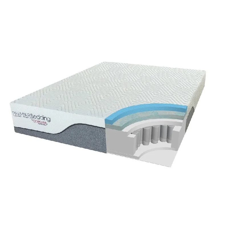 Soren Grey and White 12-inch Hybrid Pocket Coil Mattress