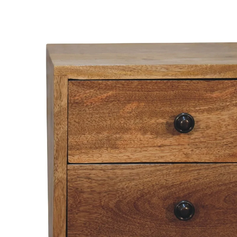 Artisan Furniture Solid Wood Mini 2 Drawer Oak-ish Nightstand