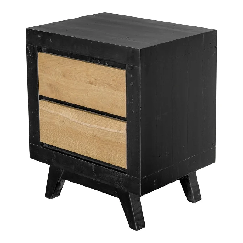 Aurelle Home Delores Natural Two-tone 2-drawer Nightstand