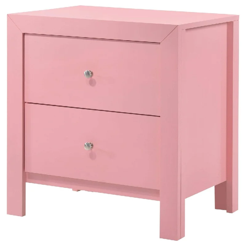 Burlington 2 Drawer Nightstand in Pink