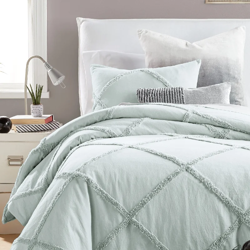 Camille Lattice Cotton Comforter and Sham Set