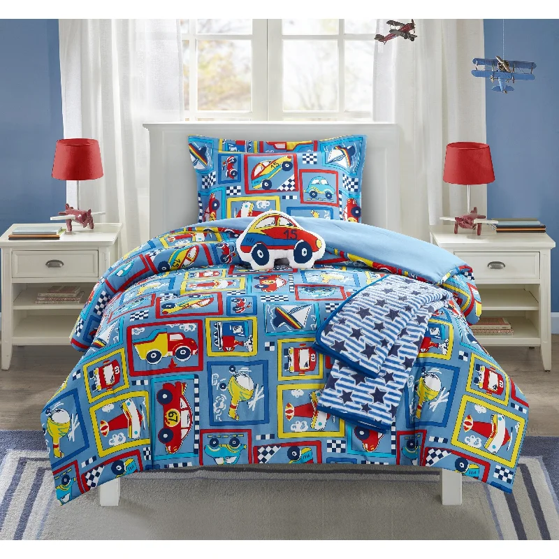 Chic Home Indy 5 Piece Cars Planes Boats Theme Comforter Set