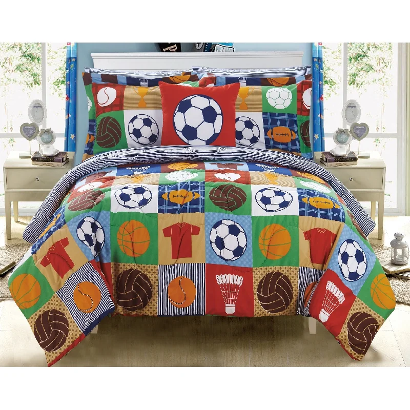 Chic Home Leon 8 Piece Reversible Athletic Youth Comforter Set