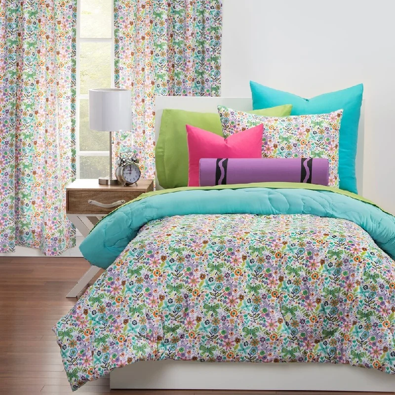 Crayola Butterfly Garden Comforter and Sham Set