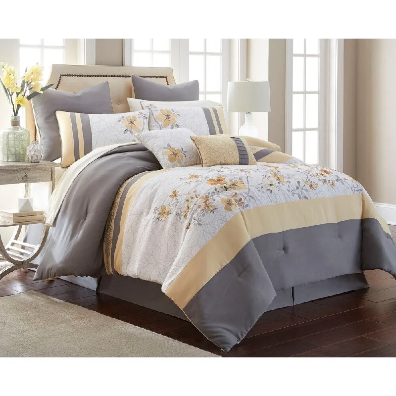 Dahlia 12 Piece Comforter Set- Queen