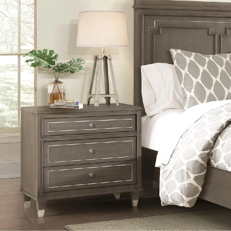 Dara II Three Drawer Nightstand