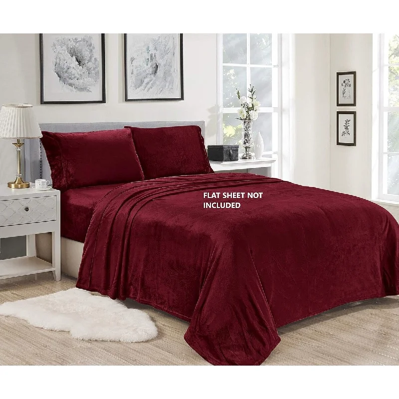 Décor&More Luxury Elegance 3 Piece Full Size Extra Soft Velvet Touch Microplush Sheet Set - Navy