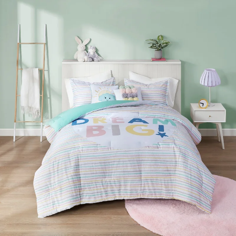 Dreamer Aqua Cotton Printed Comforter Set by Urban Habitat Kids