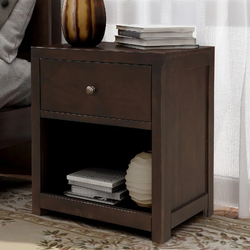 High-Quality Furniture, 1-drawer Solid Wood Nightstand