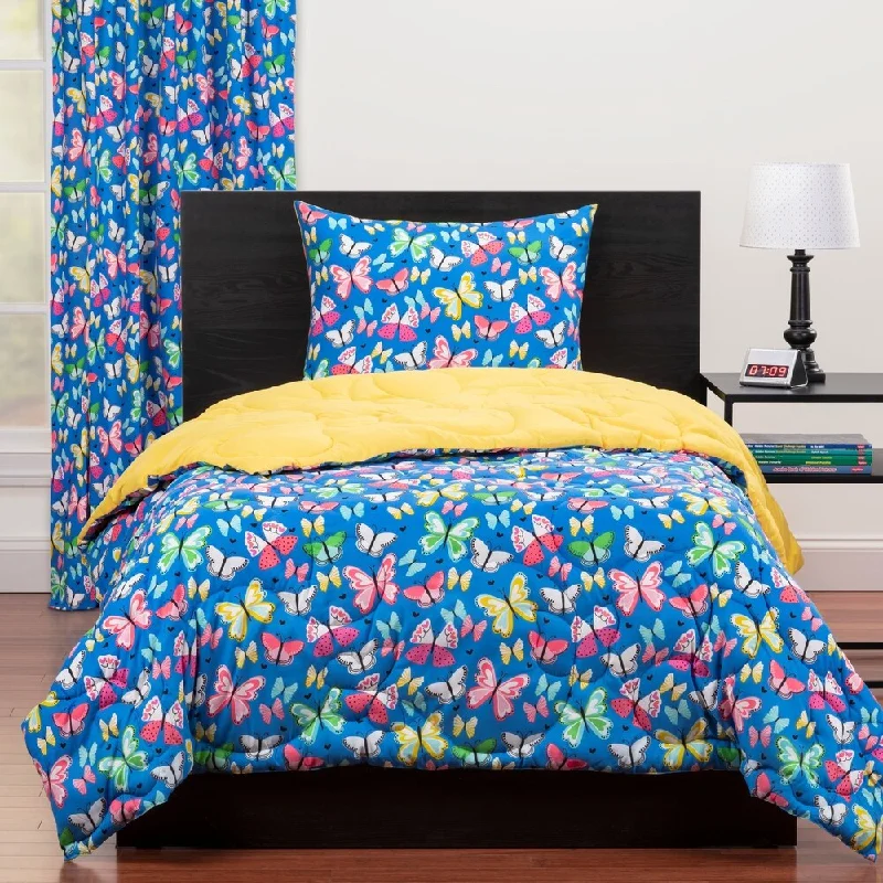 Highlights Brilliant Butterflies Reversible Comforter Set