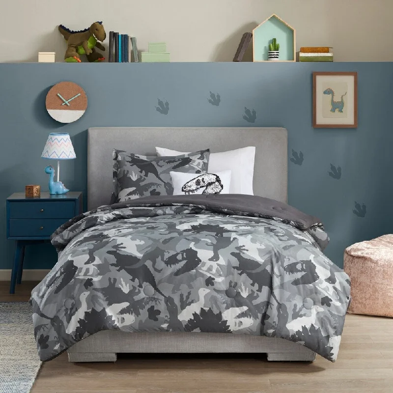 Mi Zone Kids Carter Printed Dino Camo Comforter Set