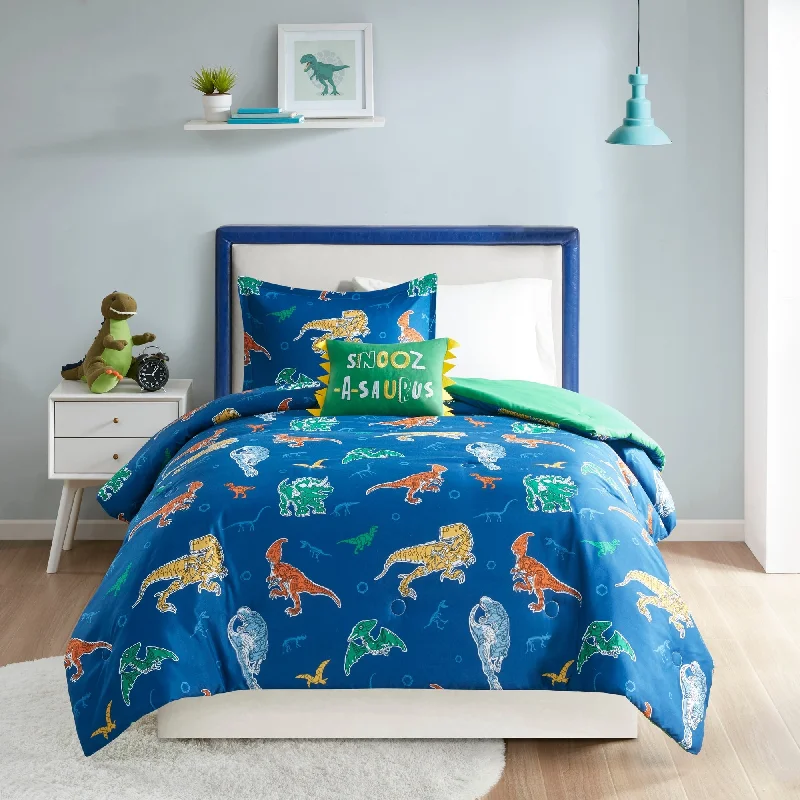 Mi Zone Kids Tyler Robot Dinosaur Comforter Set