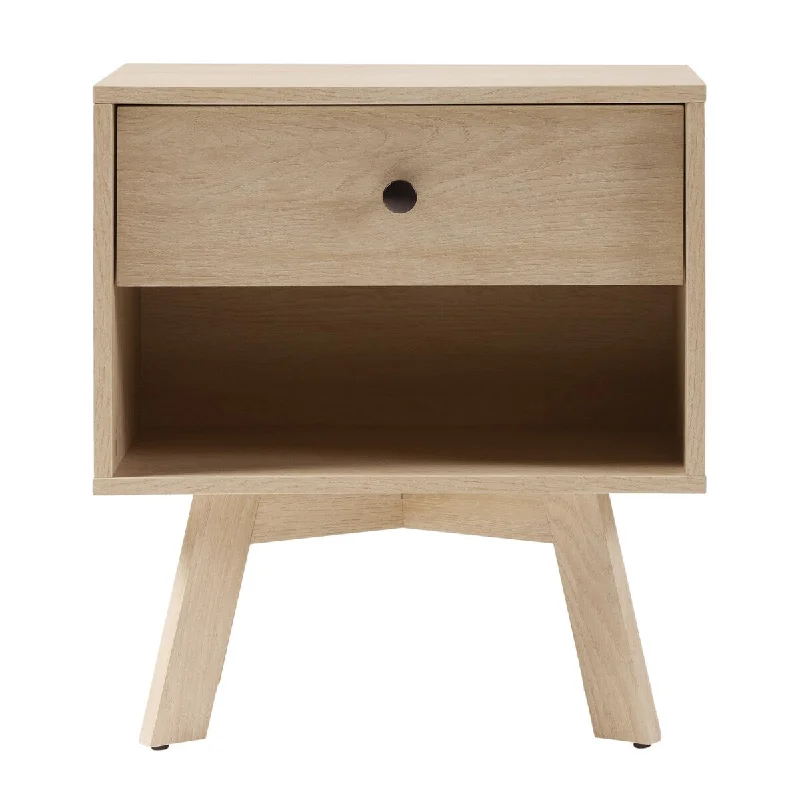 Modern Minimalist 1-Drawer Nightstand