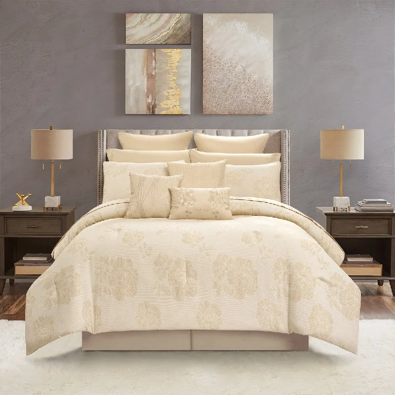 Nanshing Blair 13 Piece Floral Glam Comforter Set