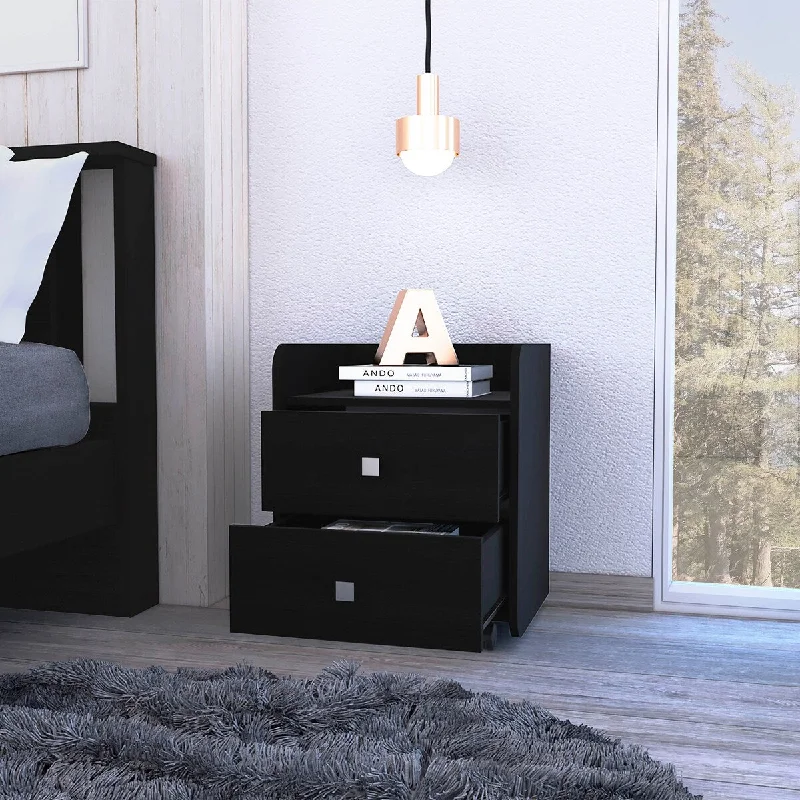 Nightstand 22"H, Two Drawers, Superior Top